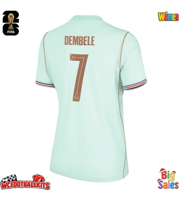 France Ousmane Dembele #7 Replica Away Stadium Shirt for Women World Cup 2026 Short Sleeve